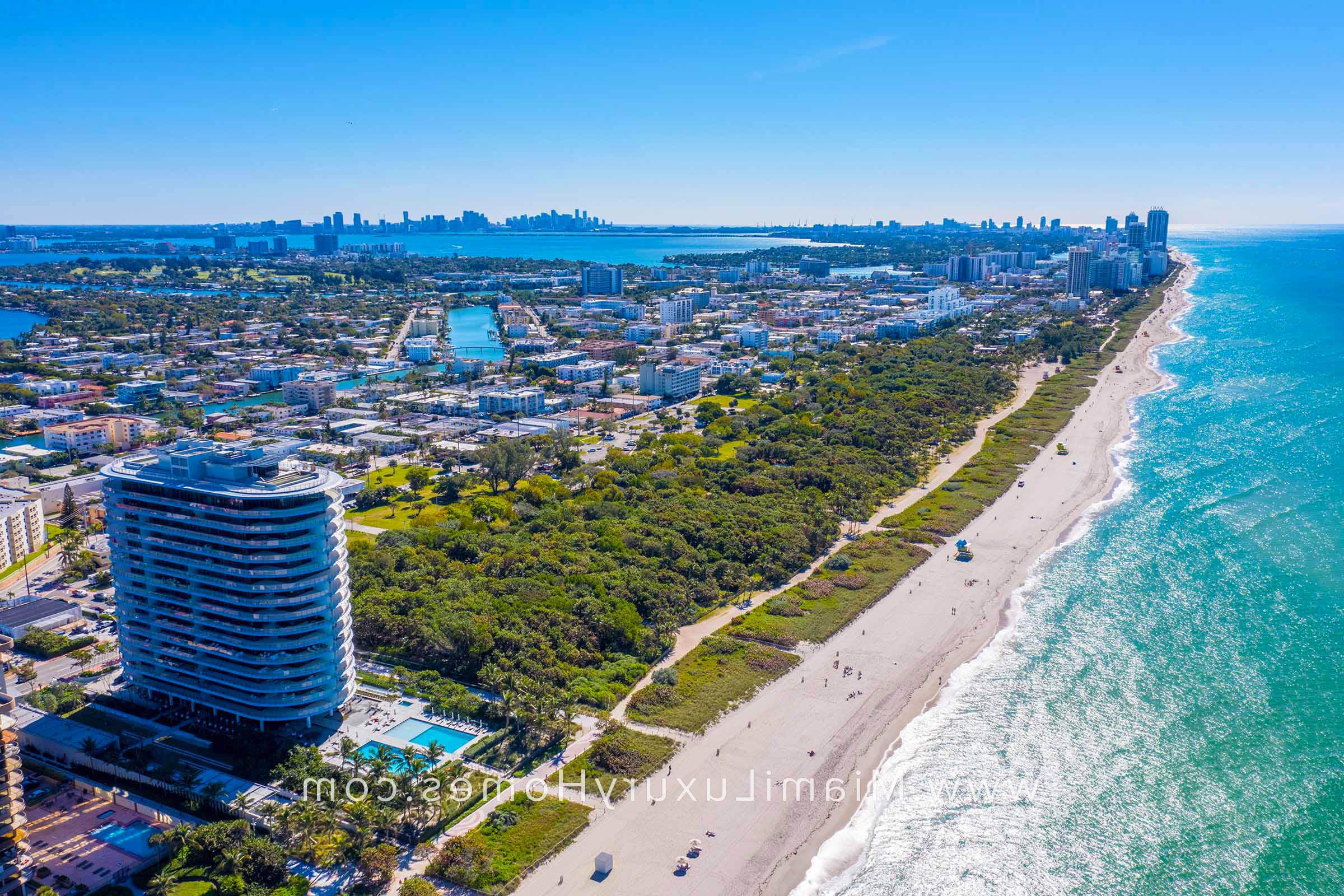 Aerial View of Eighty Seven Park and Miami Beach